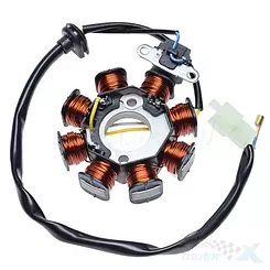 Stator Zündspule, Lichtmaschinenstator, 8 Spulen, 2-Pin Stecker Sym Mio / Peugeot 50 4T