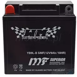 Wartungsfreie Batterie WM Motor SMF YB9L-B 12V 9Ah 135x75x139mm 100CCA