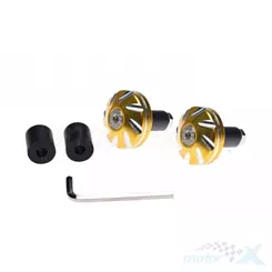 Lenkergriffe 13/17mm 2 Stück Gelb Tuning Gefräst