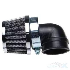 Power Force Konischer Luftfilter, chrom, 90°, 32-34mm