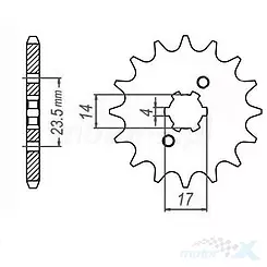 Vorderrad 11 Zähne Sunstar SUNF124 APRILIA RS50 2006-2013 DERBI SENDA