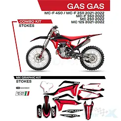 Aufklebersatz, Fahrzeugverkleidung, Farbe Schwarz, UFO Plast AD001001, Gas Gas MC 125 / MC 250 / MC 250F, 350F, 450F
