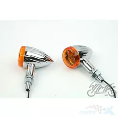 Hintere Blinker Chrom Tropfenform Aluminium