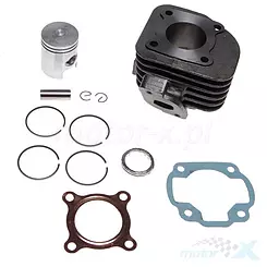 Kompletter Zylinder 40.00mm 50cc, Gusseisen, 12mm Kolbenbolzen, 1E40QMB/QMA 50 2T AC CPI / Keeway