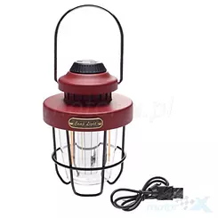 LED Campinglampe, rot, Leoshi Retro