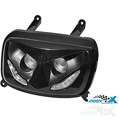 Scheinwerfer Revo XR8, schwarz, MBK Booster NG / Yamaha BWS NG 04-