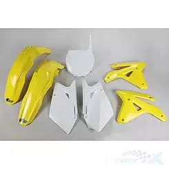 Satz von Karosserieschutz gelb-weiß UFO Plast Suzuki Suzuki RM-Z 450 07'