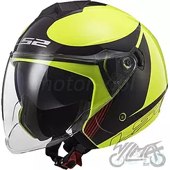 Jethelm LS2 OF573 Twister II Flix Black Hi-Vis Yellow