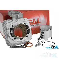 Kompletter Zylinderkit 47.60mm 70cc Aluminium 12mm Kolbenbolzen Airsal T6 Peugeot AC vertikal