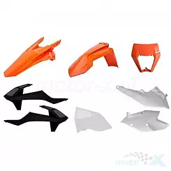 Karosserieschutz-Set, orange-weiß, 8-teilig, Polisport 