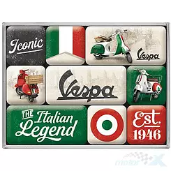 Magnet 9 Stück Vespa Italian Legend Nostalgic Art 83125