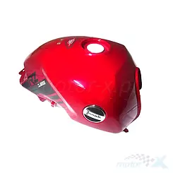 Kraftstofftank bordeaux-schwarz, Pumpe auf 8 Schrauben, Junak RZ125