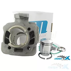 Cylinder komplett 40.00mm 50cc Aluminium mit 12mm Kolbenbolzen Motoforce Aluminium Peugeot AC vertikal 