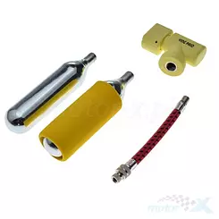 CO2-Kartusche zum Aufpumpen von Reifen, 2x25g, für Schrader- und Presta-Ventil