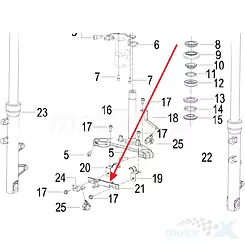 Vorderer Halter Keeway RKR 125 EFI Euro 4 45360L340000