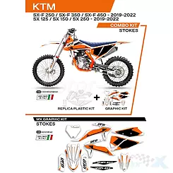Satz von Karosserieschutz weiß UFO Plast KTM SX / SX-F