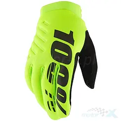 Offroad-Motorradhandschuhe, Gelb Fluorescent, 100 Percent (100%) Brisker