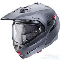 Motorrad-Klapphelm, Grau (Matt), Caberg Tourmax X