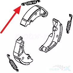 Hintere Kupplungsfeder, 1 Stück,  Kymco MXU / Maxxer / KXR