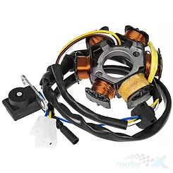 Stator Zündspule, Lichtmaschinenstator, 6 Spulen, 3 Kabel, TEC Peugeot AC / LC vertical