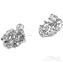 Antriebswellen Gehäuse Komplett Kymco MXU 500i DX 4x4 IRS
