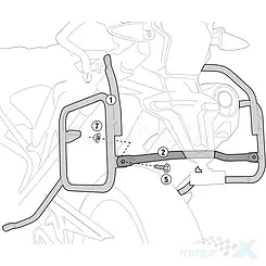 Kofferträger Kappa monokey cam-side, für KFR KFORCE ALU Koffer, Triumph Tiger 800 / 800 XC / 800 XR