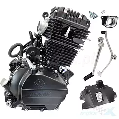 Komplettmotor 250ccm, Schwarz, 5-Gang, Moretti Parts (Zongshen) ZS166FMM 250 4T AC