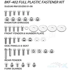 Kompletter Satz Schrauben für Kunststoffe, Accel BKF-402, Suzuki