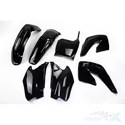 Satz von Karosserieschutz schwarz UFO Plast Honda CR 125R / 250R 00-01