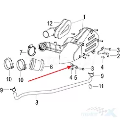 Luftfilterhalter Keeway Zahara 49360B760000