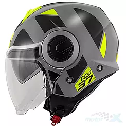 Jethelm mit Visier, ECE 22.06 Zulassung, Kappa KV37 Evo Style black-grey