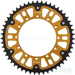 Hinteres Kettenrad 520 51 Zähne, Supersprox 489 (JTR460), STEALTH - stahl-aluminium, gold
