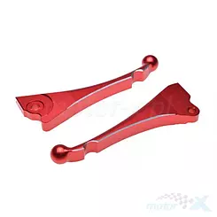 Bremshebel Komplettset, Links+Rechts, Rot, Vespa Sprint 150 / Vespa Primavera 125 / 150