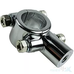 Lenker-Spiegelklemme, M8 Linksgewinde, Chrom