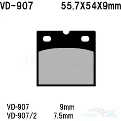Vesrah Organic Bremsbeläge VD-907/2