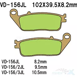 Vesrah Sintered Metal VD-156JL Bremsbeläge