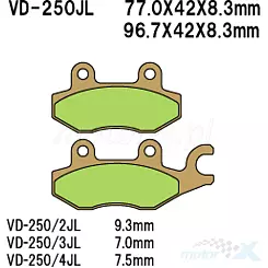 Vesrah Sintered Metal VD-250JL Bremsbeläge
