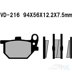 Bremsbeläge Vesrah Organic VD-216