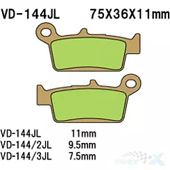 Vesrah Sintermetall-Scheibenbremsbeläge VD-144/2JL