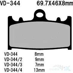 Vesrah Organic VD-344 Bremsbeläge
