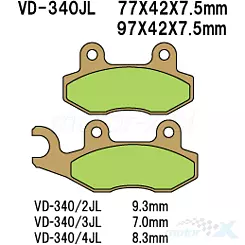 Vesrah Sintered Metal VD-340/3JL Bremsbeläge