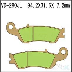 Vesrah Sintered Metal VD-280JL Bremsbeläge
