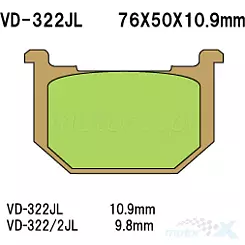Vesrah Sintered Metal VD-322/2JL Bremsbeläge