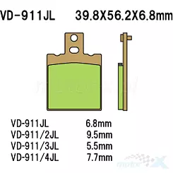 Vesrah Sintered Metal VD-911JL Bremsbeläge
