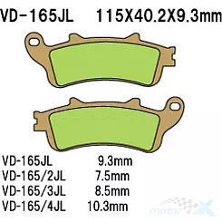 Vesrah Sintermetall-Scheibenbremsbeläge VD-165/2JL