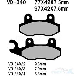Vesrah Organic VD-340/2 Bremsbeläge